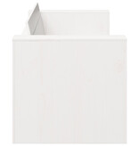 VidaXL Tuinsofa 2-zitplaats 134x60x62 cm Wit Massief Hout