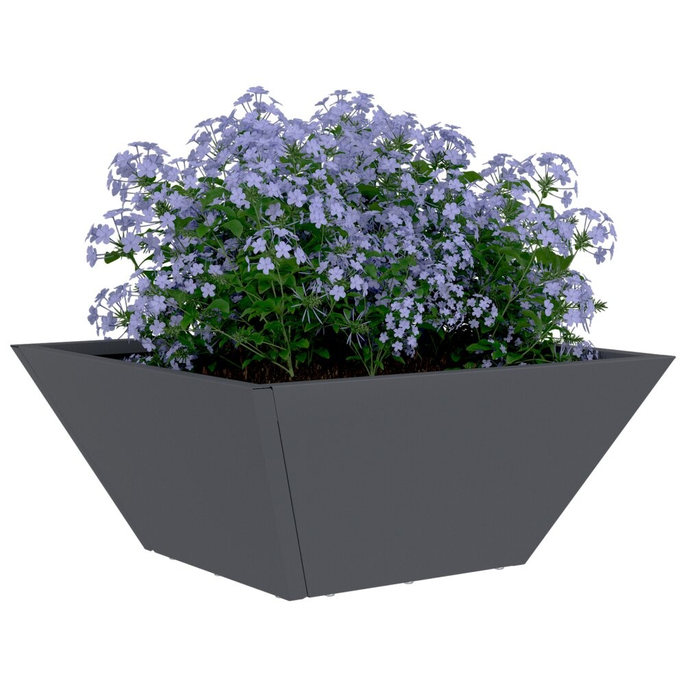 VidaXL Plastic plantenbak Anthraciet Kunststof 35 x 35 x 15 cm Duurzaam