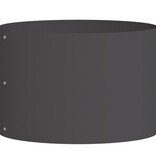 VidaXL Zwarte Metalen Plantenpot Zwart Metaal 30 x 30 x 20 cm