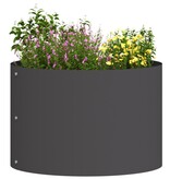 VidaXL Zwarte Metalen Plantenpot Zwart Metaal 30 x 30 x 20 cm