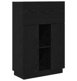 VidaXL Zwart Eiken Schrijfbureau Zwart Eiken Gelamineerd Hout Middelgroot