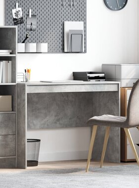 VidaXL Schrijfbureau Betonnen grijs MDF 100 x 50 x 76 cm Schrijfbureau