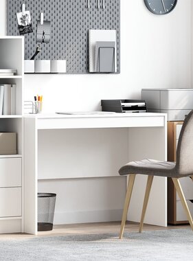 VidaXL Schrijfbureau Wit Spaanplaat 100 x 50 x 76 cm Opbergruimte