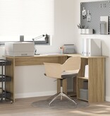VidaXL Sonoma Eiken Computerbureau Sonoma eiken Spaanplaat Standaard