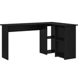 VidaXL Zwart Eiken Bureau Zwart eiken Bewerkt hout Middelgroot