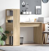 VidaXL Bureau met Opslag Sonoma Eiken 113x54x120 cm Geëngineerd Hout