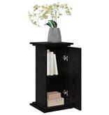 VidaXL Display Stand met Opslag Zwart Eiken 31x30x60 cm Geëngineerd Hout