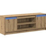 VidaXL TV Meubel met LED Artisan Eiken 139.5x34x50 cm Bewerkt Hout