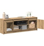VidaXL TV Meubel met LED Artisan Eiken 139.5x34x50 cm Bewerkt Hout