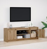 VidaXL TV Meubel met LED Artisan Eiken 139.5x34x50 cm Bewerkt Hout
