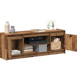 VidaXL TV Kast met LED Verweerd Hout 139.5x34x50 cm Gelaagd Hout