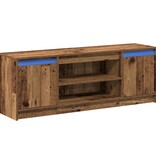 VidaXL TV Kast met LED Verweerd Hout 139.5x34x50 cm Gelaagd Hout