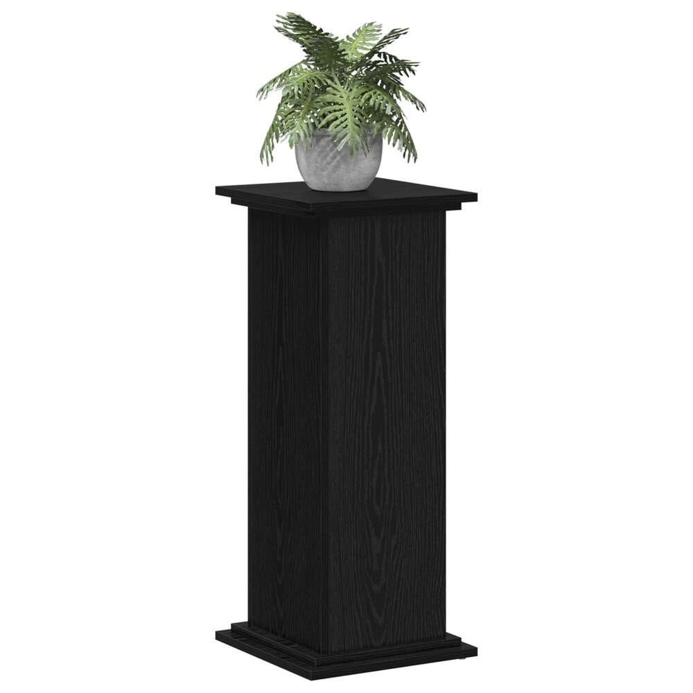 VidaXL Plantenstandaard Zwart Eiken 33x33x80 cm Geengineerd Hout