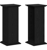VidaXL Plantenstandaard Zwart Eiken 33x33x80 cm Geengineerd Hout
