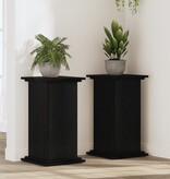 VidaXL Plantenstandaard Zwart Eiken 33x33x60 cm Geëngineerd Hout