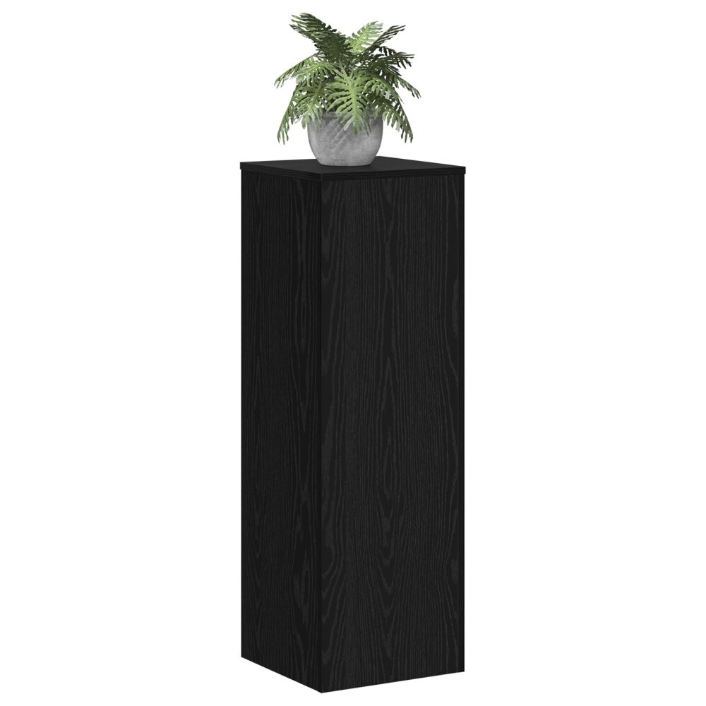 VidaXL Plantenstandaard Zwart Eiken 33x33x100 cm Gebouwd Hout
