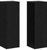 VidaXL Plantenstandaard Zwart Eiken 33x33x100 cm Gebouwd Hout