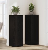 VidaXL Plantenstandaard Zwart Eiken 33x33x100 cm Gebouwd Hout