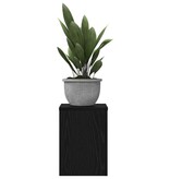 VidaXL Plantenstandaards 2 stuks Zwarte Eik 25x25x35 cm Geïntegreerd Hout