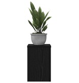 VidaXL Plantenstandaards 2 stuks Zwart Eiken 20x20x30 cm Geengineerd Hout