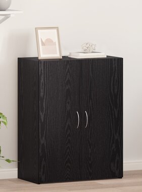 VidaXL Kantoorkast Zwart eiken 60x32x77,5 cm Bewerkt hout