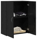 VidaXL Kantoorkast Zwart eiken 60x32x77,5 cm Bewerkt hout