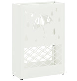 VidaXL Paraplubak Wit Metaal Medium Decoratieve Uitsparingen