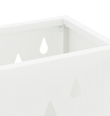 VidaXL Paraplubak Wit Metaal Medium Decoratieve Uitsparingen