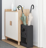 VidaXL Paraplubak Zwart Metaal Medium Paraplubak Rechthoekig Modern