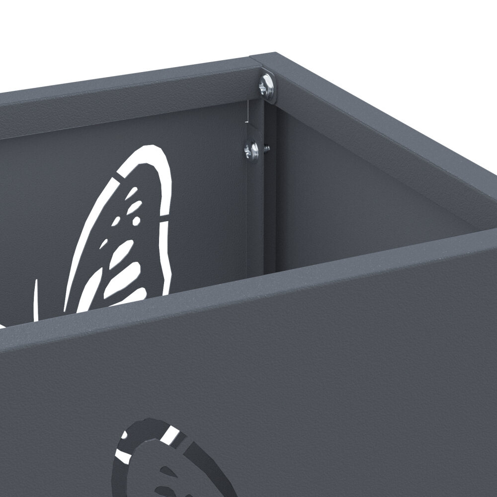 VidaXL Paraplubak Anthraciet Metaal Middelgroot Patroon Paraplubak