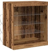 VidaXL Dressoir met LED-verlichting 60,5x37x67 cm oud houtkleurig