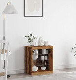 VidaXL Dressoir met LED-verlichting 60,5x37x67 cm oud houtkleurig