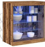 VidaXL Dressoir met LED-verlichting 60,5x37x67 cm oud houtkleurig