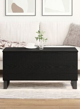 VidaXL Salontafel 90x44,5x45 cm bewerkt hout zwart eikenkleurig