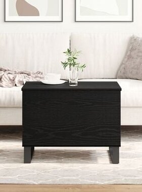 VidaXL Salontafel verstelbaar blad 60x44,5x45 cm hout zwart eiken