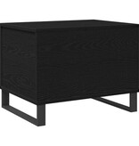 VidaXL Salontafel verstelbaar blad 60x44,5x45 cm hout zwart eiken