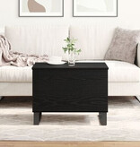 VidaXL Salontafel verstelbaar blad 60x44,5x45 cm hout zwart eiken