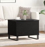 VidaXL Salontafel verstelbaar blad 60x44,5x45 cm hout zwart eiken