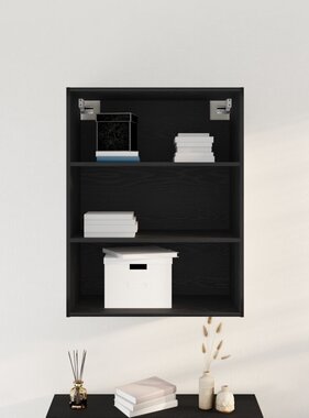 VidaXL Wandkast Zwart Eiken 69,5 x 32,5 x 90 cm