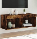 VidaXL Tv-meubel met LED-verlichting 80x30x30 cm gerookt eikenkleurig