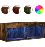 VidaXL Tv-meubel met LED-verlichting 80x30x30 cm gerookt eikenkleurig