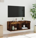 VidaXL Tv-meubel met LED-verlichting 80x30x30 cm gerookt eikenkleurig