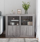 VidaXL Bijzetkastjes met LED 2 st bewerkt hout grijs sonoma eikenkleur