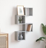 VidaXL Vloeiende Planken Grijs sonoma MDF Middelgroot Muurmontage