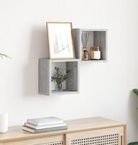 VidaXL Zwevende Planken Grijs Sonoma Geënginieerd hout Medium