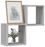 VidaXL Zwevende Planken Grijs Sonoma Geënginieerd hout Medium