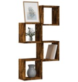 VidaXL Zwevende Planken Gerookt Eiken Bewerkt Hout Medium