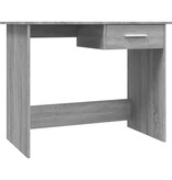 VidaXL Bureau 100x50x76 cm bewerkt hout grijs sonoma eikenkleurig