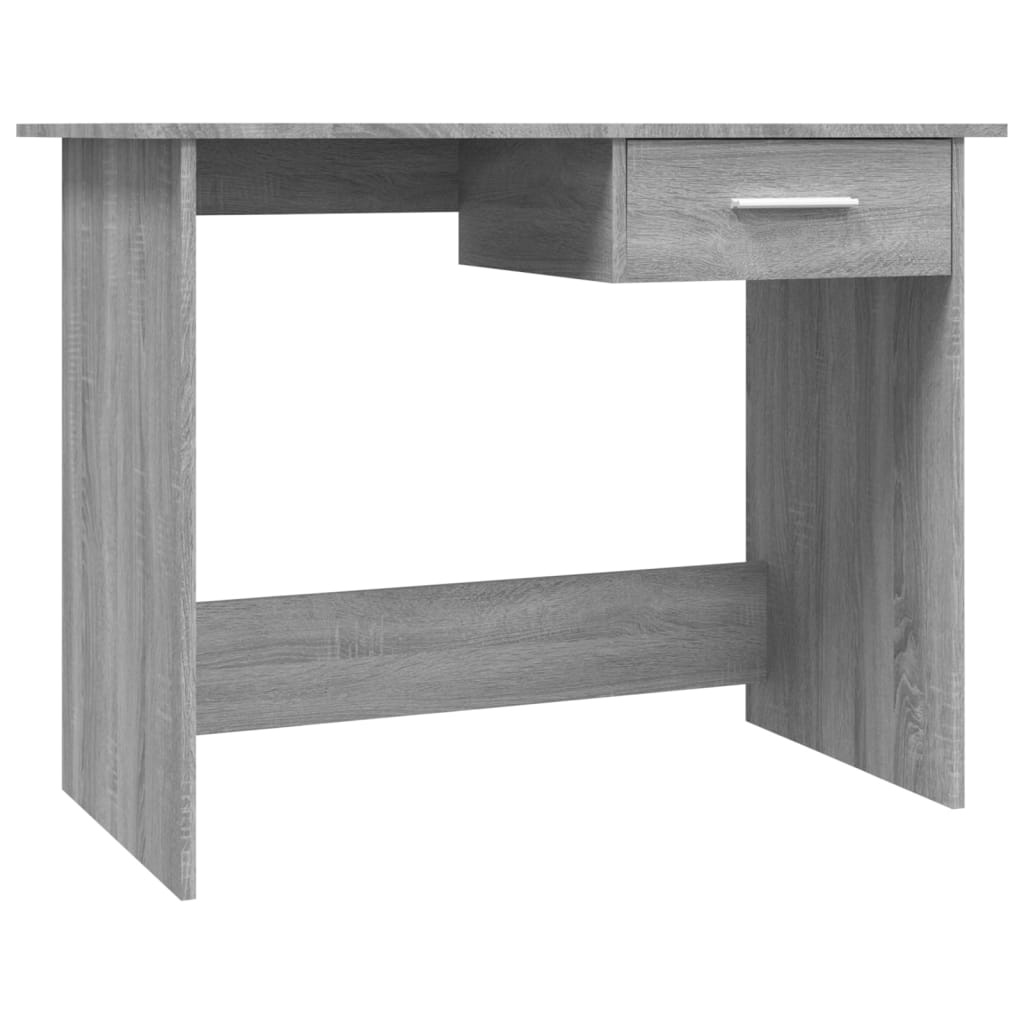 VidaXL Bureau 100x50x76 cm bewerkt hout grijs sonoma eikenkleurig