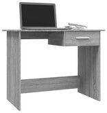 VidaXL Bureau 100x50x76 cm bewerkt hout grijs sonoma eikenkleurig